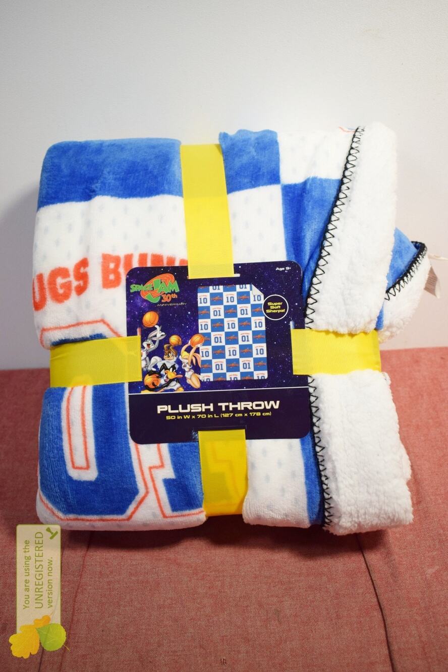 Space Jam Plush Throw Blanket 50x70"